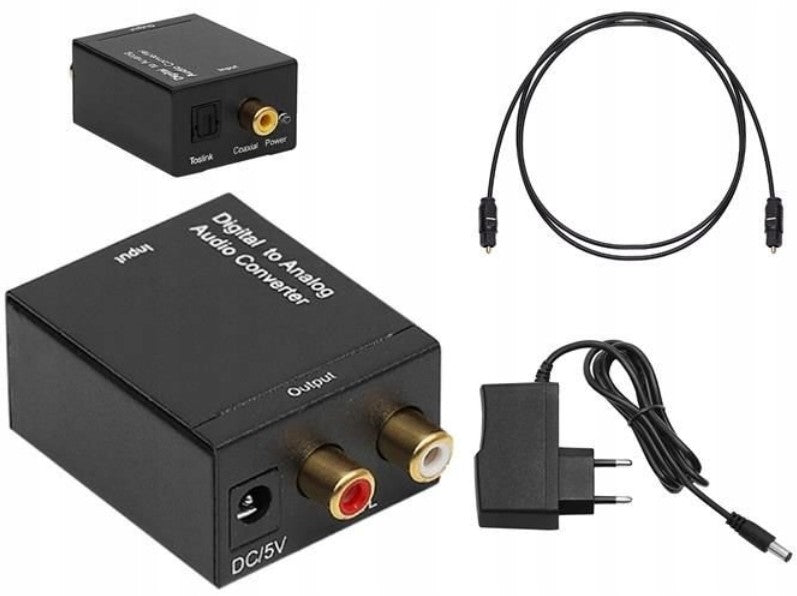 Convertor/Adaptor audio digital la analog, Zola®, 2 conectorii RCA ,iesire optica Toslink Convertor/Adaptor audio digital la analog, Zola®, 2 conectorii RCA ,iesire optica Toslink